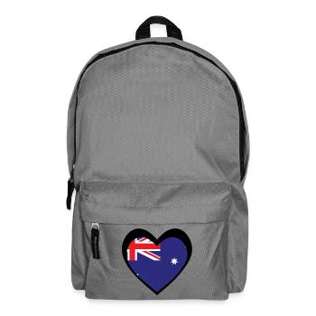 Black Aussie Heart – Bold Modern Australia - Backpack - elephant grey - Front