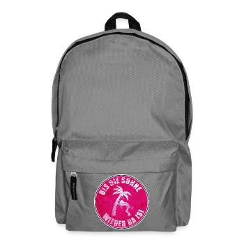 Bis die Sonne wieder da is! - Rucksack - Mittelgrau - Vorne