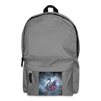 Celestial Floral Swan - Backpack - elephant grey - Front