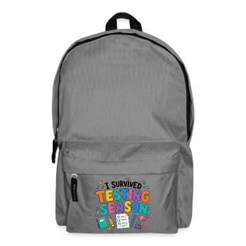 I survived the exam phase School Humor - Backpack - elephant grey - Front