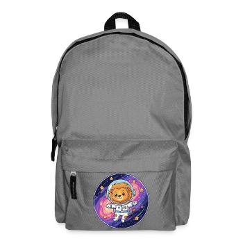 Astronaute Lion dans l’espace - Sac à dos - gris éléphant - Devant