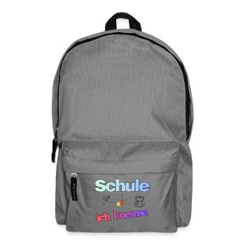 Schule ich komme - Erstklässler - Rucksack - Mittelgrau - Vorne