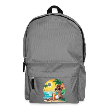 Strandlama mit Sonnenbrille - Rucksack - Mittelgrau - Vorne