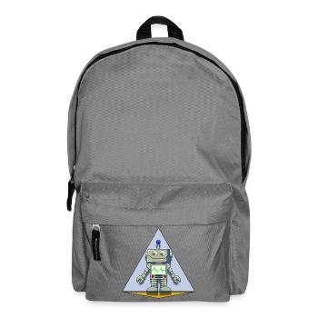 Cute Happy Robot – Playful Kids Tee - Backpack - elephant grey - Front