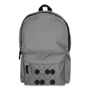 Circle Grid design - Backpack - elephant grey - Front