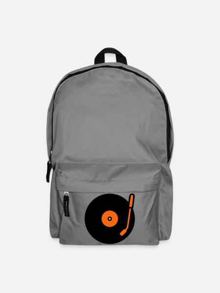 Retro Audio Vinyl Record Tonearm - Backpack - elephant grey