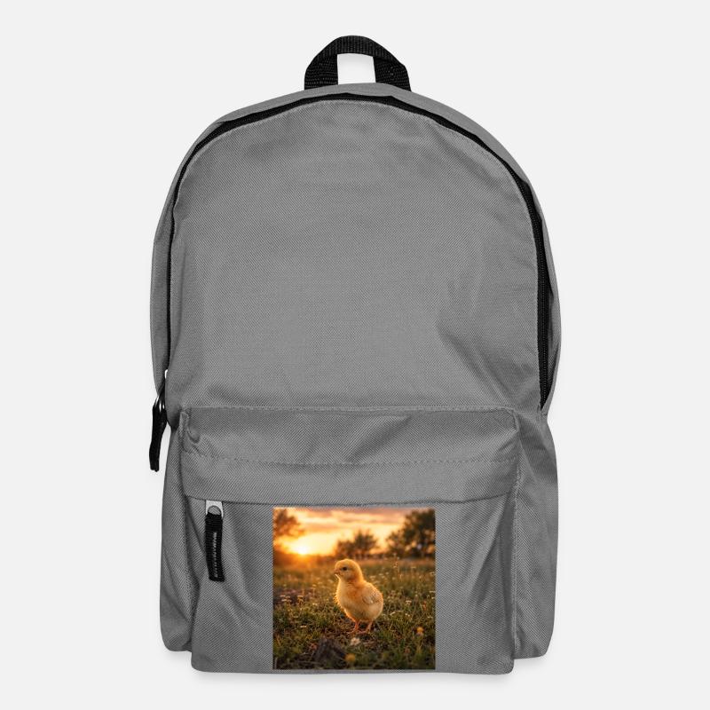Yellow chicken at sunset - Backpack - elephant grey