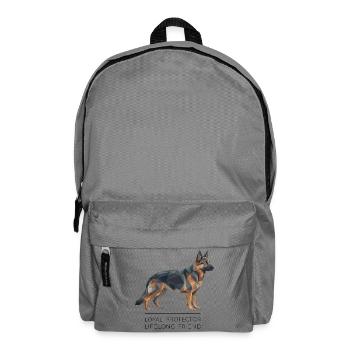 German Shepherd Low-Poly - Loyal, brave, true - Backpack - elephant grey - Front