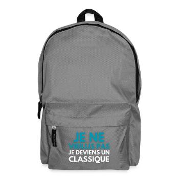 Je ne vieillis pas je deviens un classique - Sac à dos - gris éléphant - Devant