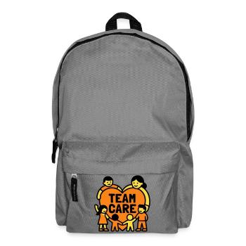 Team Care Herz Kita Wappen - Rucksack - Mittelgrau - Vorne