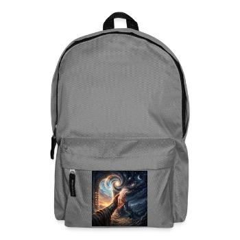 Celestial Handshake Fantasy Portal Art - Backpack - elephant grey - Front