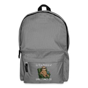 Guten Morgen Ganz Dünnes Eis Faultier im Sessel - Rucksack - Mittelgrau - Vorne