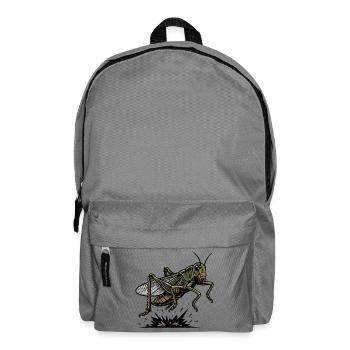 Heuschrecke, Heuschrecke, Sprung-Hop-Tattoo-Insekt - Rucksack - Mittelgrau - Vorne