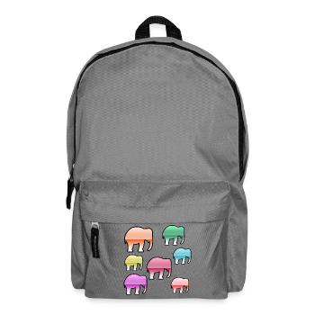 Éléphants - Sac à dos - gris éléphant - Devant