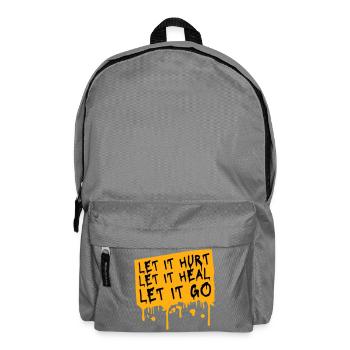Let It Hurt Let It Heal Let It Go Inspirational - Backpack - elephant grey - Front