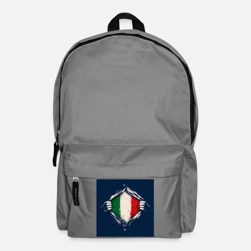 Italy Vintage Flags Design in Retro Style - Backpack - elephant grey