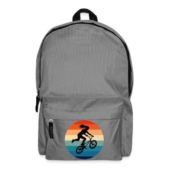 Gift idea for the BMX rider with freestyle BMX - Backpack - elephant grey - Front
