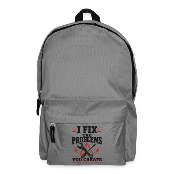 I Fix The Problems - Rucksack - Mittelgrau - Vorne