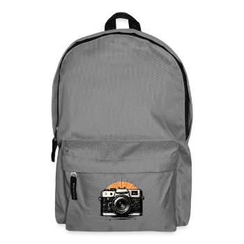 Retro Kamera Sonnenburst - Rucksack - Mittelgrau - Vorne