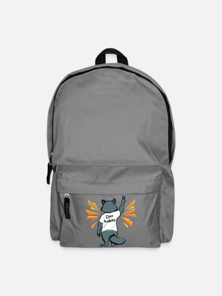 Waschbär Ciao Kakao Lustig - Rucksack - Mittelgrau