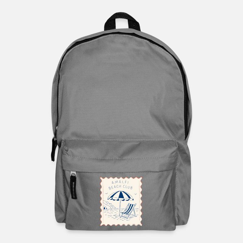 Cachet postal du Club de la Plage Amalfi - Sac à dos - gris éléphant