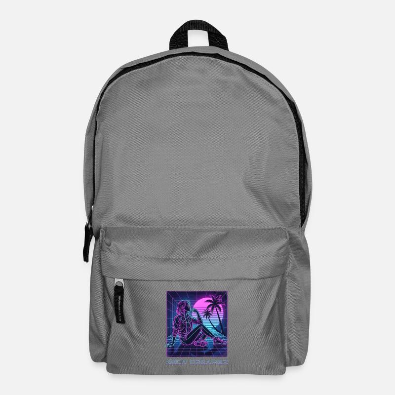 Neon-Träumer auf dem Raster - Rucksack - Mittelgrau