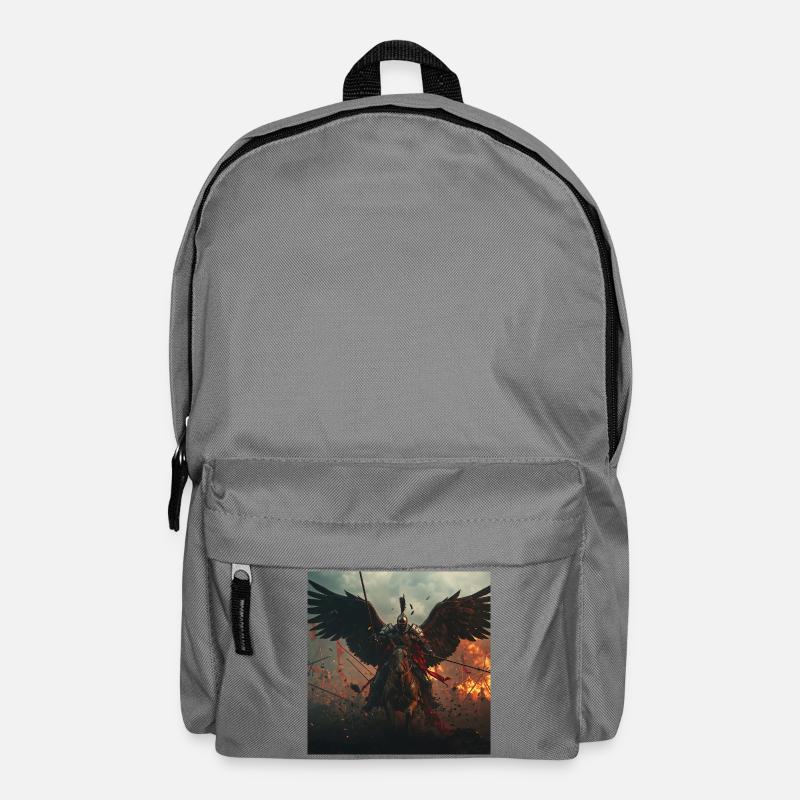 Dark Hussar Winged Warrior - Dark Fantasy - Backpack - elephant grey