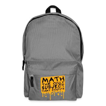Math The Only Subject That Counts Nerd Mathe Logo - Backpack - elephant grey - Front