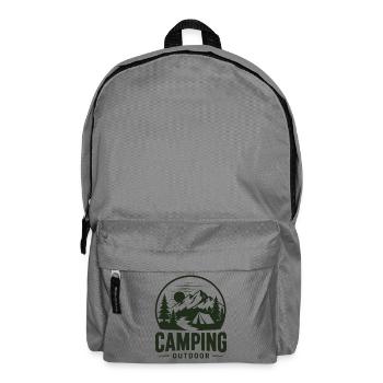 Camping Outdoor Adventure in the Mountains - Backpack - elephant grey - Front