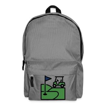 Golf Course Golf Cart Golf Club Golfer Men's Excursion - Backpack - elephant grey - Front