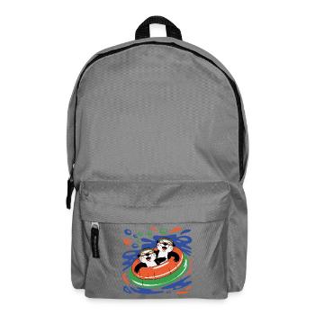 Lustige Otter Crew - Rucksack - Mittelgrau - Vorne