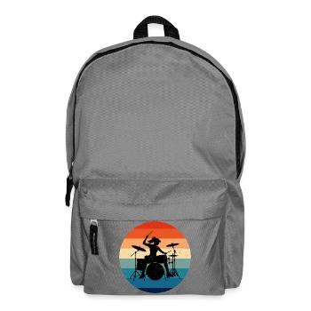 Geschenkidee für die Schlagzeugerin mit Percussion - Rucksack - Mittelgrau - Vorne