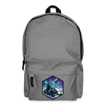 Snowmobiling under the Northern Lights in the mountains - Backpack - elephant grey - Front