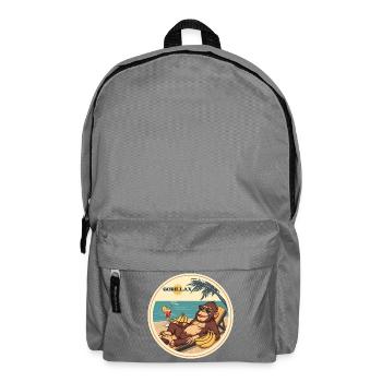 Gorilla Relaxing - Backpack - elephant grey - Front