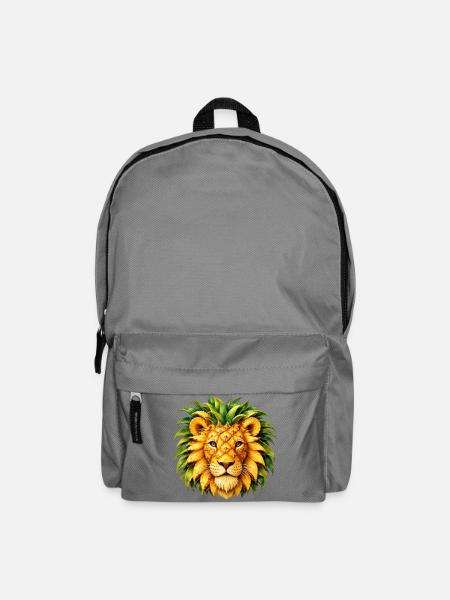 Löwe aus Ananas Fruchtkunst Exotisches Tiermotiv - Rucksack - Mittelgrau