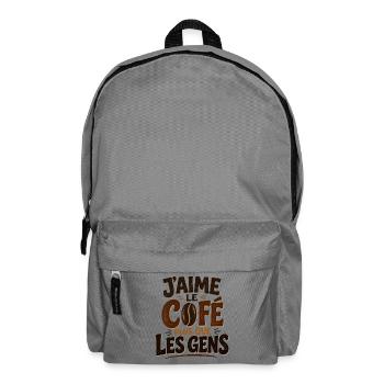J’aime le café plus que les gens - Sac à dos - gris éléphant - Devant