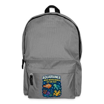 Aquarianer Wohnzimmerriff - Rucksack - Mittelgrau - Vorne