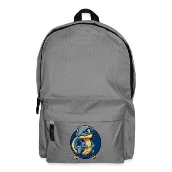 Mascotte de Basilisk Kawaii Logo clipart Logo - Sac à dos - gris éléphant - Devant