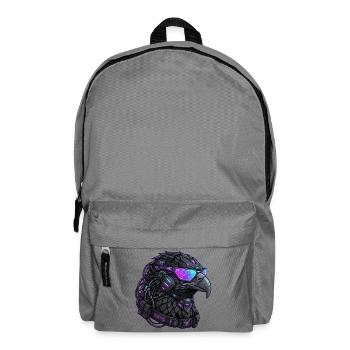 Cyberpunk Eagle Streetwear Mech - Backpack - elephant grey - Front