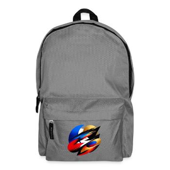 Flux d’énergie abstrait | Design d’art moderne - Sac à dos - gris éléphant - Devant