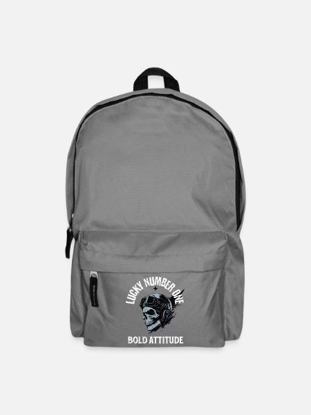 Lucky Number One Bold Attitude – Vintage-Design - Rucksack - Mittelgrau