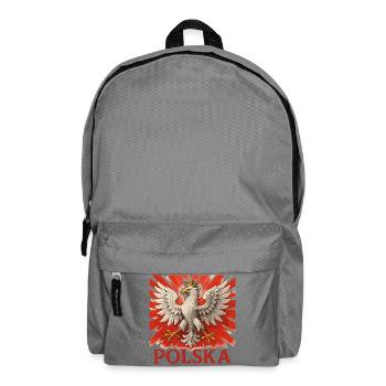 Polska Adler Design – Stolz & Tradition Polen - Rucksack - Mittelgrau - Vorne
