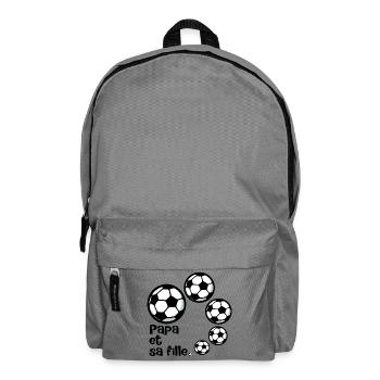Papa et Fille - Football - Sac à dos - gris éléphant - Devant