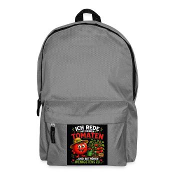 Ich rede mit meinen Tomaten - Rucksack - Mittelgrau - Vorne