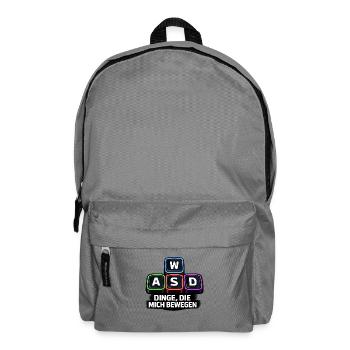 Dinge Die Mich Bewegen Shirt WASD Shirt PC Gamer - Rucksack - Mittelgrau - Vorne
