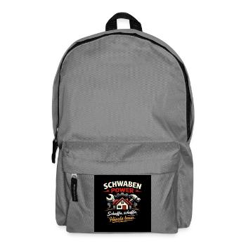 Schwaben Power Hausbau Design - Rucksack - Mittelgrau - Vorne