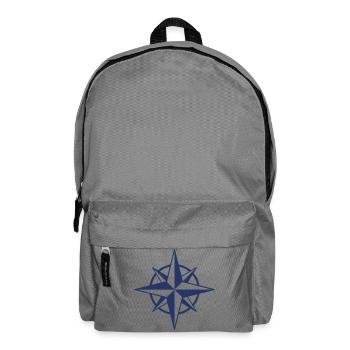 Compass Rose Symbollinie Symbol Navigation Vektor Ar - Rucksack - Mittelgrau - Vorne