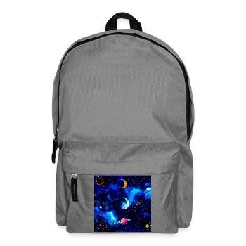 Cosmic Watercolour Nebula - Backpack - elephant grey - Front