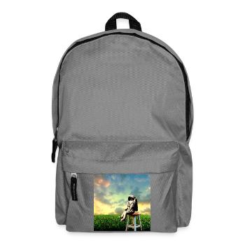 Astronaut at Dusk in Field - Backpack - elephant grey - Front