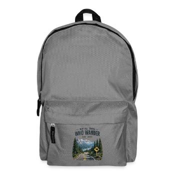 Hiking Trail: Not All Who Wander Are Lost - Backpack - elephant grey - Front